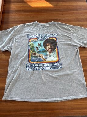 Bob Ross Make Mistakes Into Birds T Shirt 2xl
